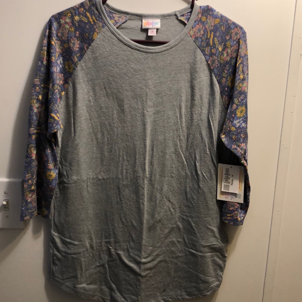 Gray and purple lularoe randy size medium